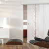 Single Glass Sliding Door - Inveresk 8mm Obscure Glass - Clear Printed Design - Planeo 60 Pro Kit