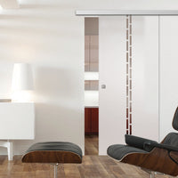 Single Glass Sliding Door - Inveresk 8mm Obscure Glass - Clear Printed Design - Planeo 60 Pro Kit