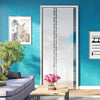 Inveresk 8mm Obscure Glass - Clear Printed Design - Single Evokit Glass Pocket Door