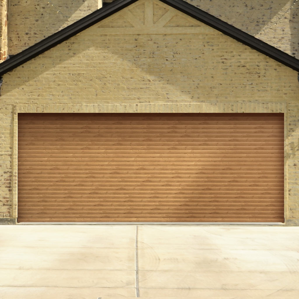 Gliderol Electric Insulated Roller Garage Door from 3360 to 4290mm Wide - Irish Oak