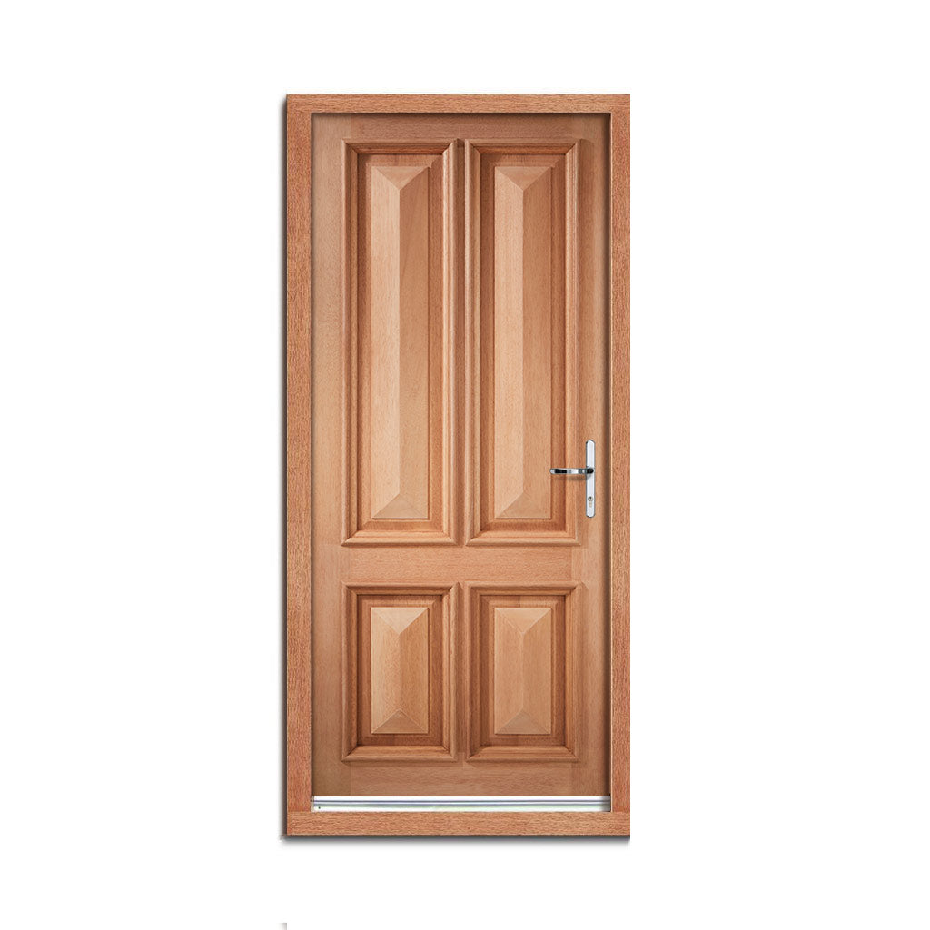 Islington 4 Panel External Hardwood Door and Frame Set, From LPD Joinery