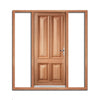 Islington 4 Panel External Hardwood Door and Frame Set - Two Unglazed Side Screens, From LPD Joinery
