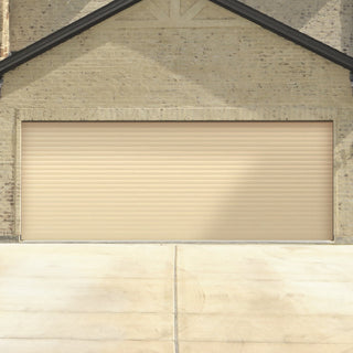 Image: Gliderol Electric Insulated Roller Garage Door from 4711 to 5320mm Wide - Light Ivory