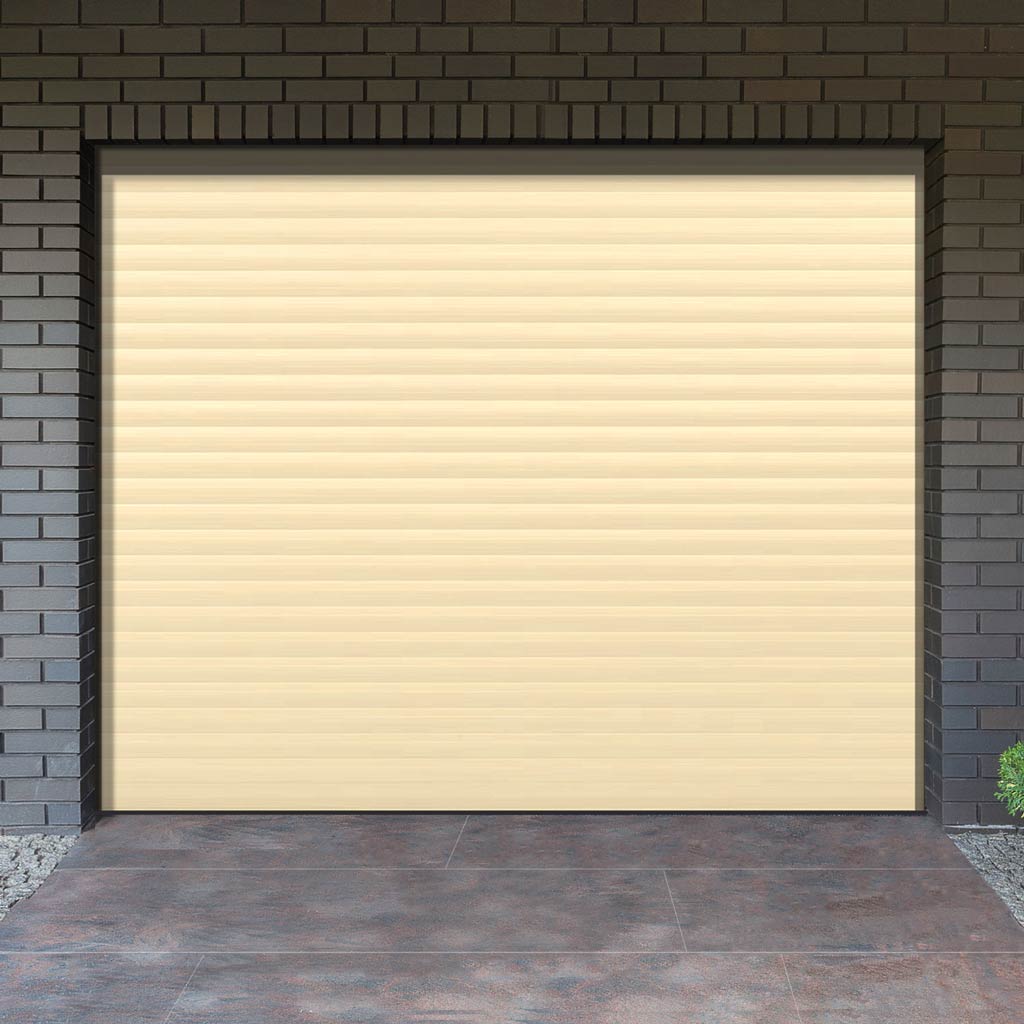 Gliderol Electric Insulated Roller Garage Door from 1995 to 2146mm Wide - Light Ivory