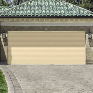 Image: Gliderol Electric Insulated Roller Garage Door from 4291 to 4710mm Wide - Light Ivory