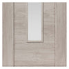 J B Kind Laminates Alabama Fumo Smoky Grey Coloured Door Pair - Clear Glass - Prefinished