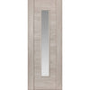 J B Kind Laminates Alabama Fumo Smoky Grey Coloured Door Pair - Clear Glass - Prefinished