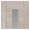J B Kind Laminates Alabama Fumo Smoky Grey Coloured Door Pair - Clear Glass - Prefinished