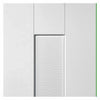 Four Sliding Wardrobe Doors & Frame Kit - Axis Ripple White Primed Door