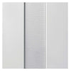 Double Sliding Door & Wall Track - Axis Ripple White Primed Doors