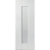 Single Sliding Door & Track - Axis Ripple White Primed Door