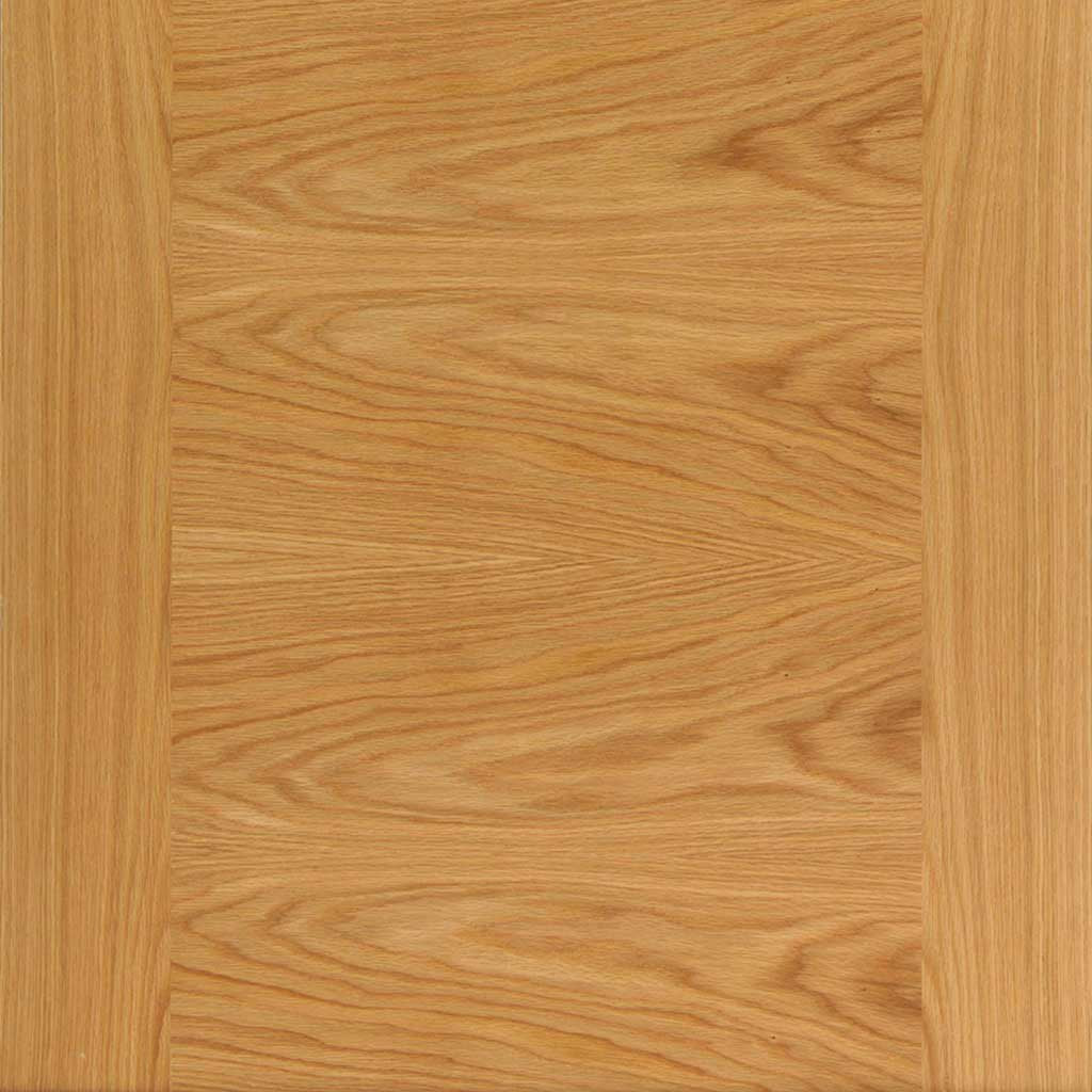 Two Sliding Wardrobe Doors & Frame Kit - Ostria Flush Oak Door - Prefinished