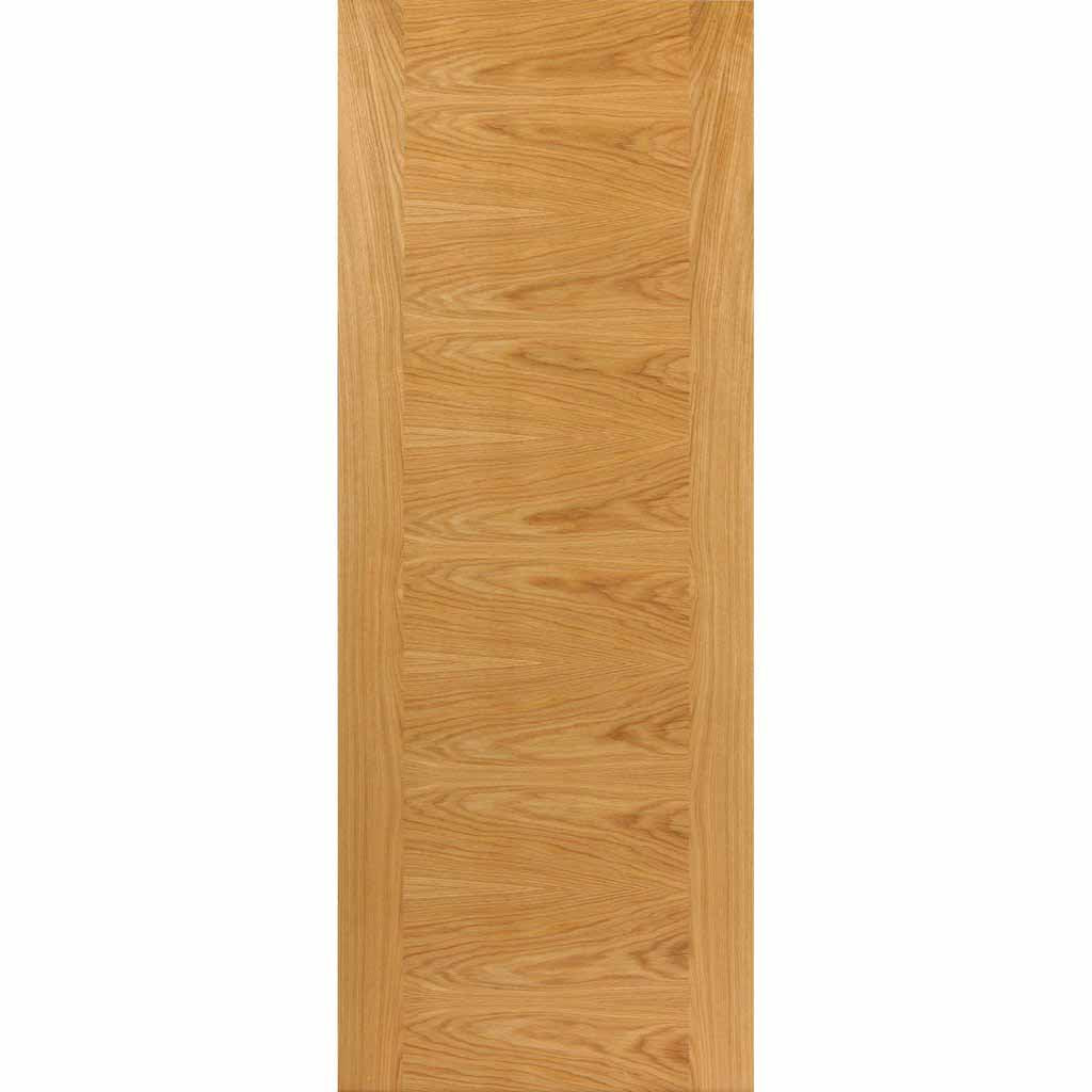 Three Sliding Wardrobe Doors & Frame Kit - Ostria Flush Oak Door - Prefinished
