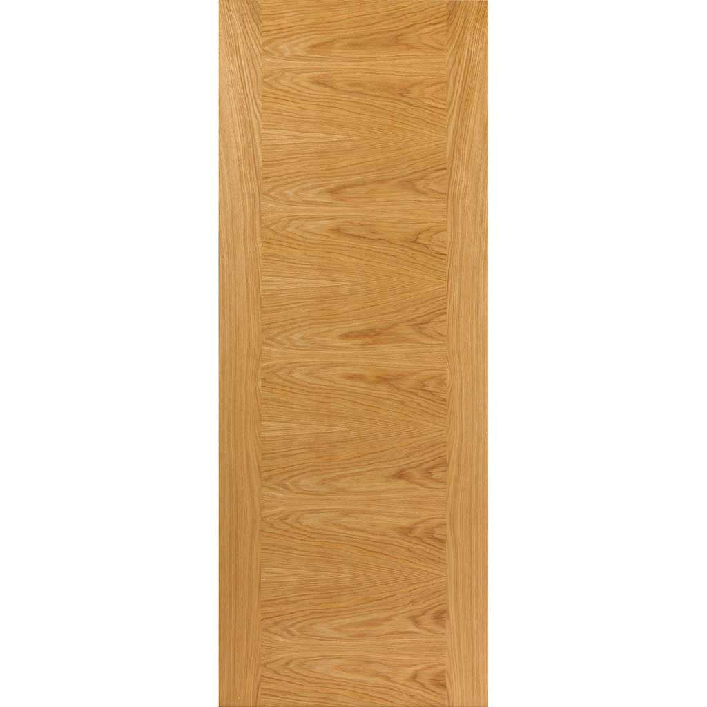 Two Sliding Wardrobe Doors & Frame Kit - Ostria Flush Oak Door - Prefinished