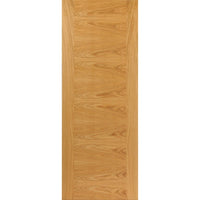 J B Kind Ostria Flush Oak Door Pair - Prefinished