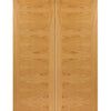 J B Kind Ostria Flush Oak Fire Door Pair - 30 Minute Fire Rated - Prefinished