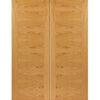 J B Kind Ostria Flush Oak Fire Door Pair - 30 Minute Fire Rated - Prefinished