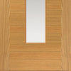 Glazed oak veneer flush interior door