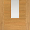 J B Kind Ostria Oak Door Pair - Clear Glass - Prefinished