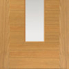 Ostria Oak Double Evokit Pocket Door Detail - Clear Glass - Prefinished