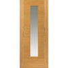 J B Kind Ostria Oak Door Pair - Clear Glass - Prefinished