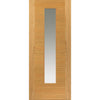 Ostria Oak Single Evokit Pocket Door - Clear Glass - Prefinished