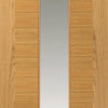 Glazed oak veneer flush interior door