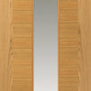 Ostria Oak Single Evokit Pocket Door Detail - Clear Glass - Prefinished