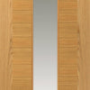 Glazed oak veneer flush interior door