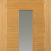Glazed oak veneer flush interior door