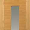 J B Kind Ostria Oak Door Pair - Clear Glass - Prefinished
