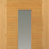 Glazed oak veneer flush interior door