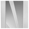 Single Sliding Door & Wall Track - Calypso Aurora White Primed Door - Clear Glass