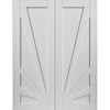 J B Kind Calypso Aurora White Primed Panel Door Pair