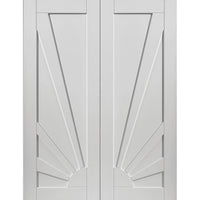 J B Kind Calypso Aurora White Primed Panel Door Pair