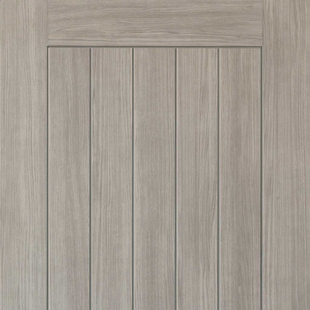J B Kind Laminates Colorado Grey Coloured Door Pair - 1/2 Hour Fire Rated - Prefinished