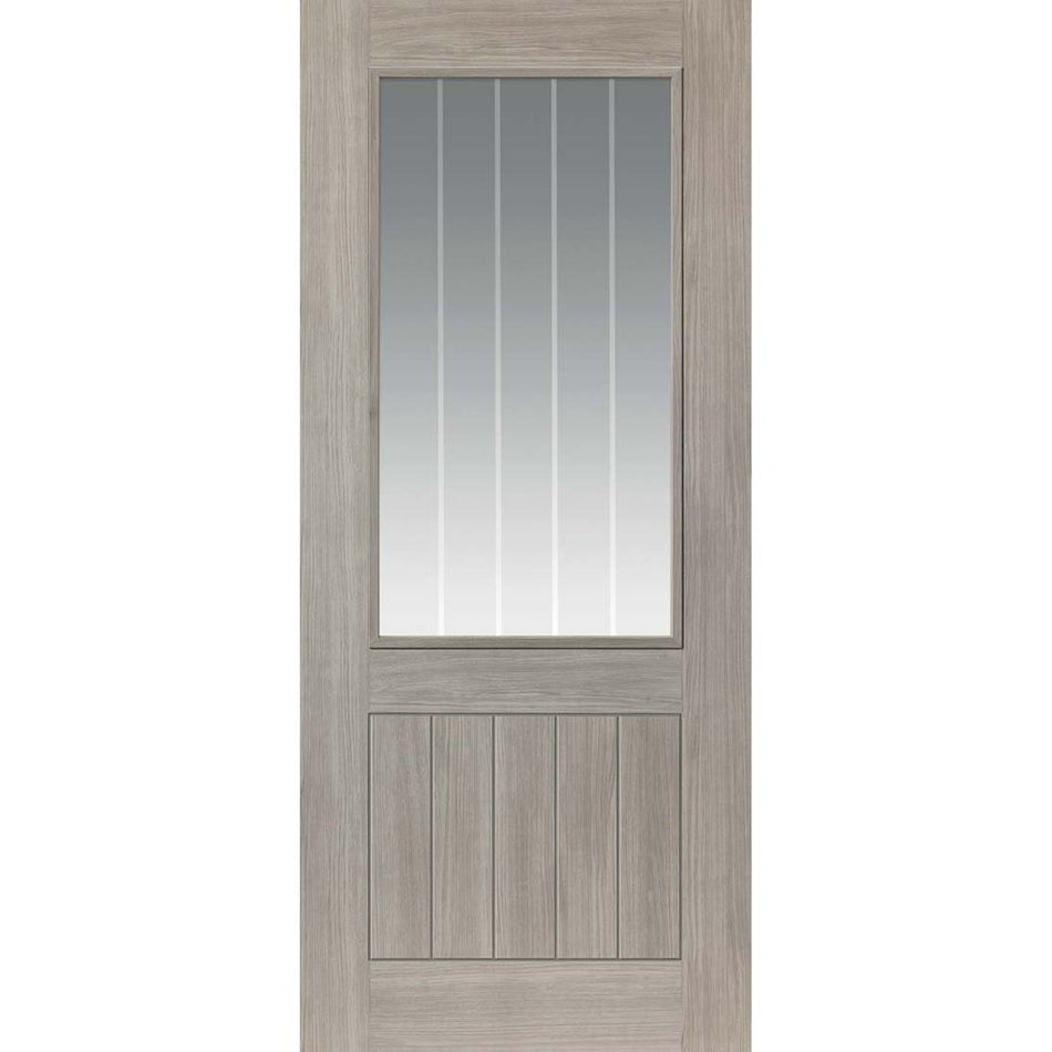 Modern interior grey door