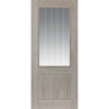J B Kind Laminates Colorado Grey Coloured Door Pair - Clear Glass - Prefinished