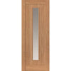 J B Kind Laminates Hudson Oak Coloured Door - Clear Glass - Prefinished