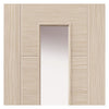 J B Kind Laminates Ivory Painted Door Pair - Clear Glass - Prefinished