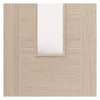 J B Kind Laminates Ivory Painted Door Pair - Clear Glass - Prefinished
