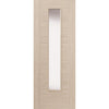 J B Kind Laminates Ivory Painted Door Pair - Clear Glass - Prefinished