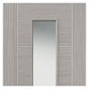 J B Kind Laminates Lava Painted Door Pair - Clear Glass - Prefinished