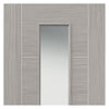 J B Kind Laminates Lava Painted Door Pair - Clear Glass - Prefinished