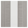 J B Kind Laminates Lava Painted Door Pair - Clear Glass - Prefinished