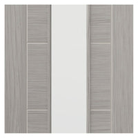 J B Kind Laminates Lava Painted Door Pair - Clear Glass - Prefinished