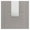 J B Kind Laminates Lava Painted Door Pair - Clear Glass - Prefinished