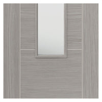 J B Kind Laminates Lava Painted Door Pair - Clear Glass - Prefinished