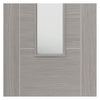 J B Kind Laminates Lava Painted Door Pair - Clear Glass - Prefinished