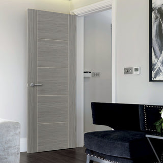 Image: Modern interior grey door